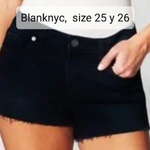 Blank NYC Women's Black Denim Shorts
